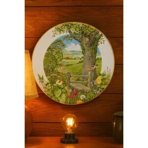 Vintage Franklin Porcelain Plate A Country Path in May Peter Barrett 9 Inch